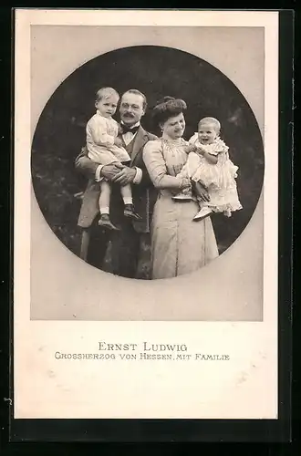 AK Ernst Ludwig, Grossherzog von Hessen-Darmstadt mit Familie
