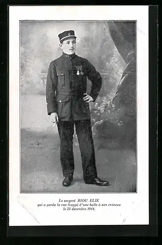 AK Le sergent Riou Elie, La Famille du Rameau d`Olivier, Carte No. 8