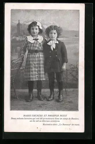 AK Marie-Therese et Prosper Petit, La Famille du Rameau d`Olivier, Carte No. 5