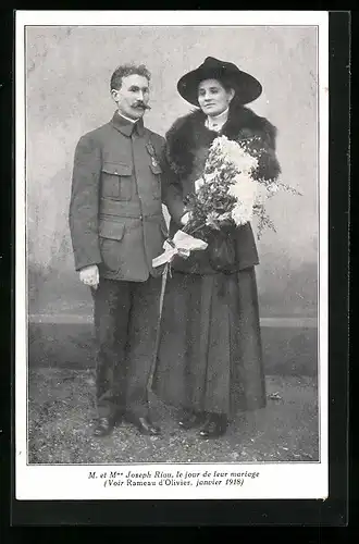 AK M. et Mme. Joseph Riau, La Famille du Rameau d`Olivier, Carte No. 36