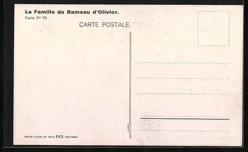 AK Mariage de Jean Laurent et de Simonne Prevost, La Famille du Rameau d`Olivier, Carte No. 79