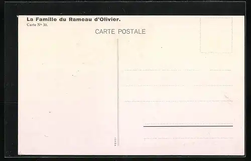 AK Enfants du Nid de Liéfra, petites victimes de la guerre, La Famille du Rameau d`Olivier, Carte No. 30