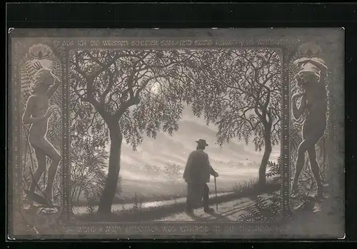 Künstler-AK Fidus: Elfenwanderer