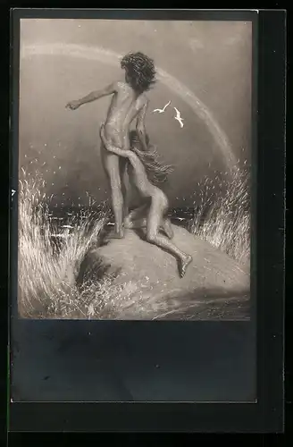 Künstler-AK Fidus Nr. 29: Auf der Klippe