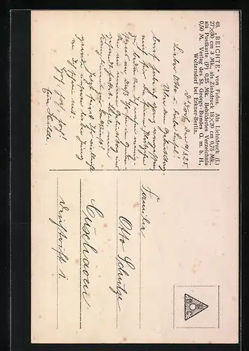 Künstler-AK Fidus: Beichte, Kind liegt im Arm der Mutter