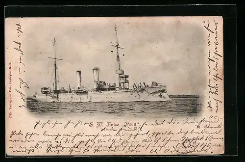 AK Kriegsschiff SM Aviso Pfeil