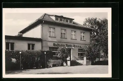 AK Bindow, Gasthaus Tante Anna, Teilansicht