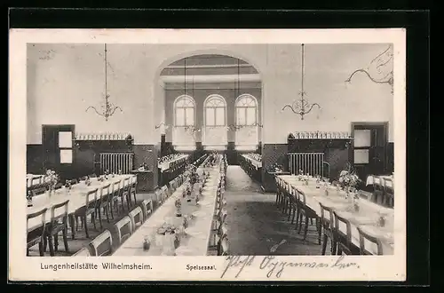 AK Oppenweiler, Lungenheilstätte Wilhelmsheim, Speisesaal
