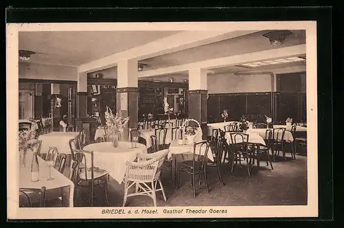AK Briedel / Mosel, Speisesaal im Hotel Theodor Goeres