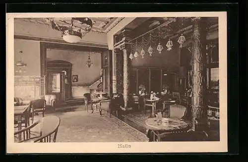 AK Düsseldorf, Hotel zum Römischen Kaiser, Halle