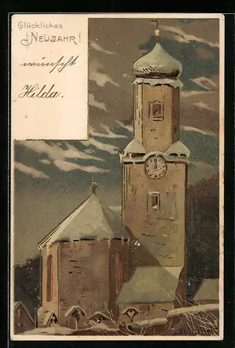 Künstler-AK Alfred Mailick: Winterblick zur Kirche