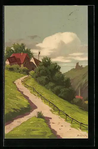 Künstler-AK Alfred Mailick: Idyllische Sommerlandschaft