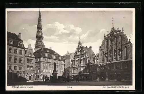 AK Riga, Ansicht des Schwarzhäupterhauses