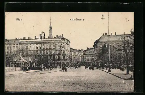 AK Riga, Blick in die Kalk-Strasse