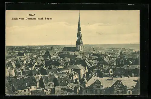 AK Riga, Blick vom Domturm nach Süden