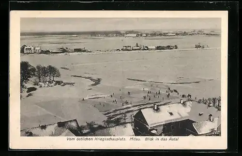 AK Mitau, Blick in das Aatal, Vom östlichen Kriegsschauplatz