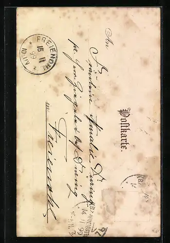 Künstler-AK Theodor Guggenberger: Jägersmann am Ufer eines Sees