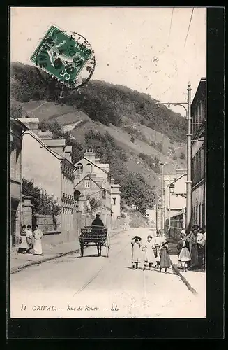 AK Orival, Rue de Rouen