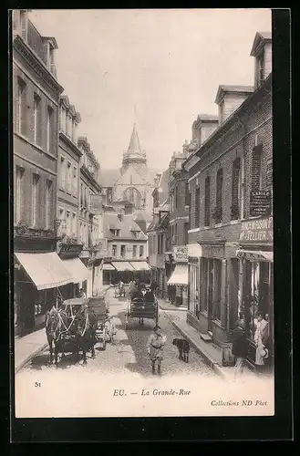 AK Eu, La Grande-Rue