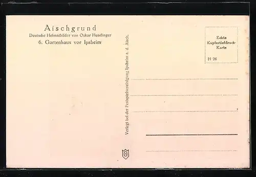 AK Ipsheim, Gartenhaus am Aischgrund