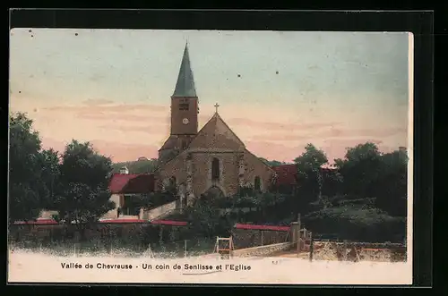 AK Senlisse, Vallée de Chevreuse, Un coin de Senlisse et l`Eglise