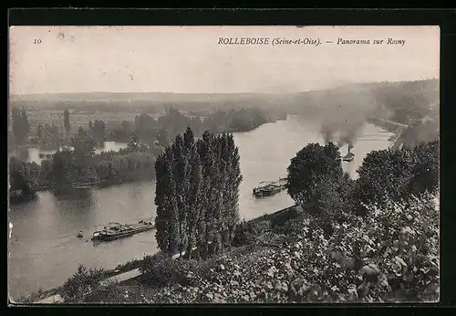 AK Rolleboise, Panorama sur Rosny