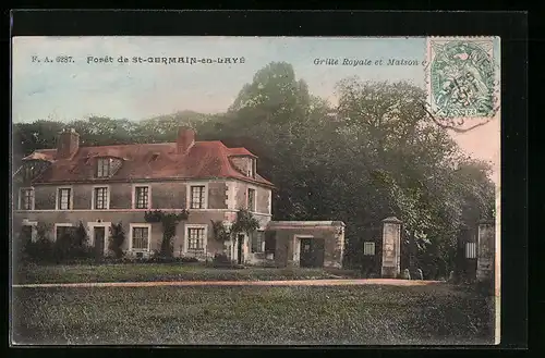AK St-Germain-en-Laye, La Forêt, Grille Royale et Maison