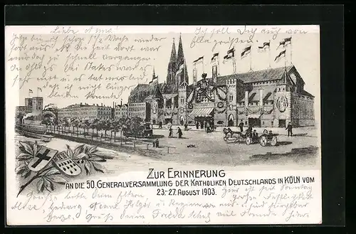 AK Köln, 50. Generalversammlung der Katholiken Deutschlands 1903, Festhalle