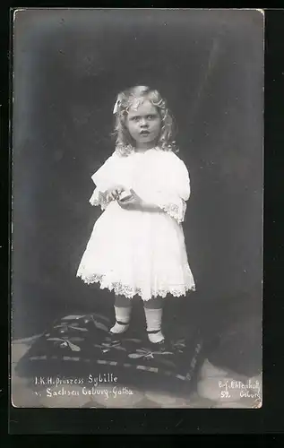 AK Prinzess Sybille von Sachsen-Coburg-Gotha