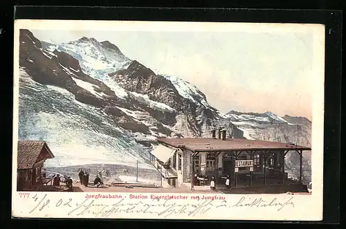 AK Jungfraubahn, Station Eigergletscher mit Jungfrau