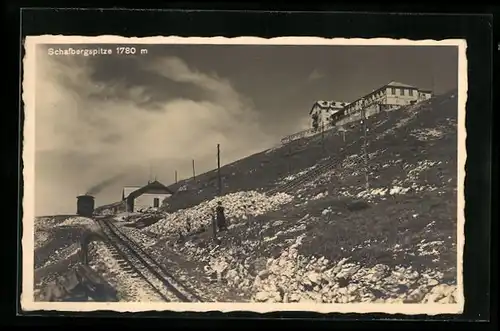 AK Bergbahn auf der Schafbergspitze, Schafbergbahn