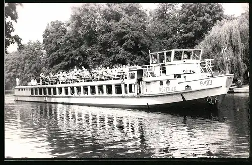 Fotografie H. Woike, Berlin, Dampfer MS Köpenick, Weisse Flotte