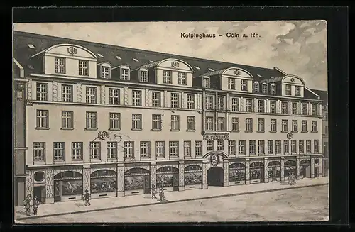 AK Cöln a. Rh., Strassenpartie am Kolpinghaus