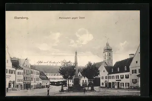 AK Ebersberg, Marienplatz gegen Osten