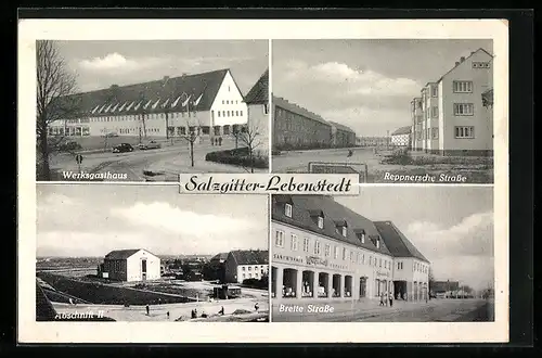 AK Salzgitter-Lebenstedt, Werksgasthaus, Reppnersche Strasse, Breite Strasse