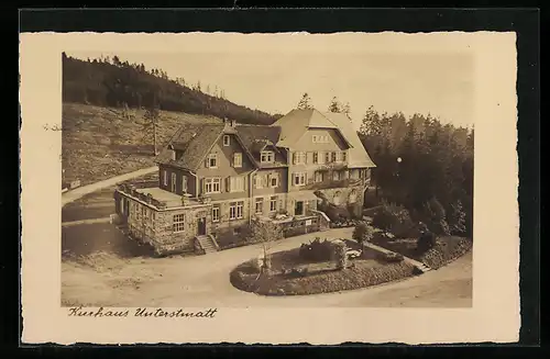 AK Unterstmatt /Schwarzwald, Das Kurhaus Unterstmatt aus der Vogelschau