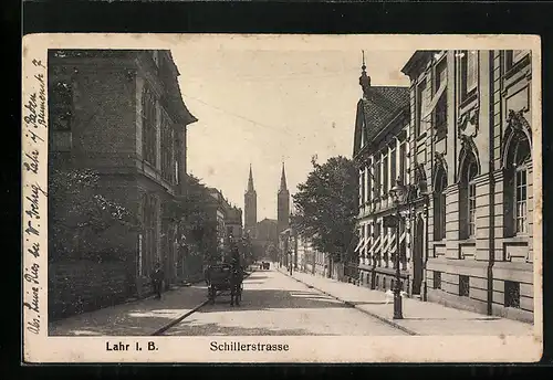 AK Lahr i. B., Blick in die Schillerstrasse