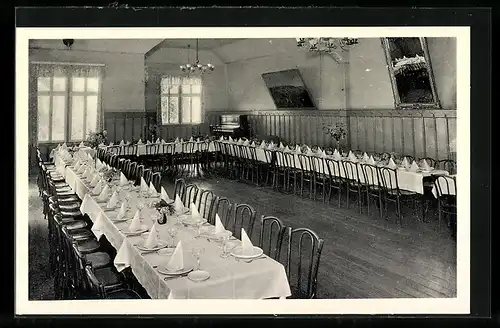 AK Marburg, Hansenhaus rechts Innenansicht - Festsaal, Verbindungshaus