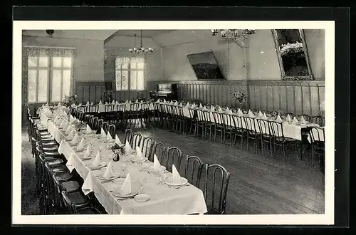 AK Marburg, Hansenhaus rechts Innenansicht - Festsaal, Verbindungshaus