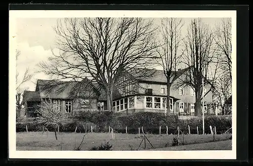 AK Marburg /Lahn, Waldgaststätte Hansenhaus rechts von Fritz Schmenner, Aussenansicht