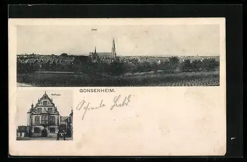 AK Gonsenheim, Totalansicht und Rathaus