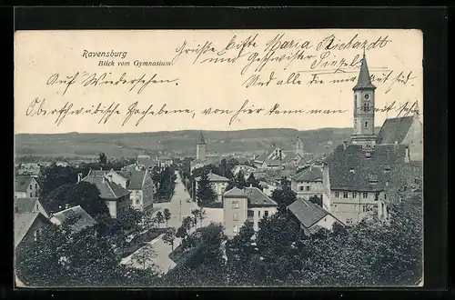 AK Ravensburg, Blick vom Gymnasium