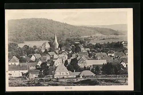 AK Balve, Ortsansicht mit Kirchturm