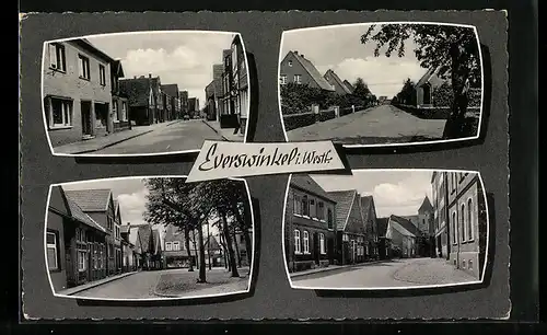 AK Everswinkel i. Westf., Strassenpartie mit Bürgerhäusern
