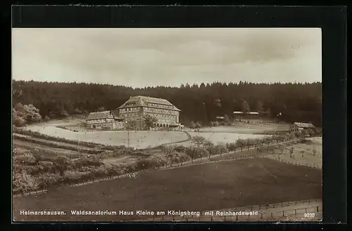 AK Helmarshausen, Waldsanatorium Haus Kleine am Königsberg mit Reinhardswald