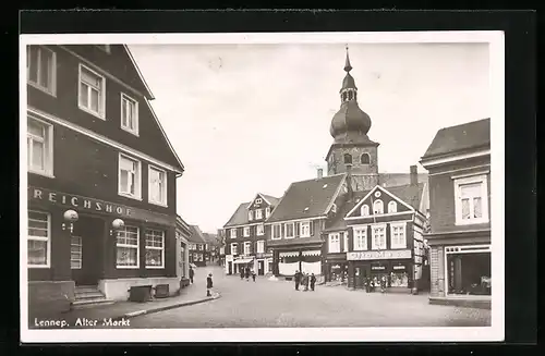 AK Lennep, Café Reichshof am alten Markt