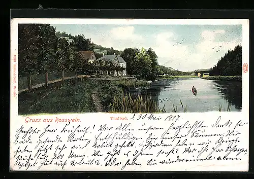 AK Rosswein, Partie am Fluss mit Thalbad