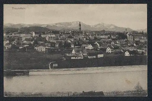 AK Traunstein, Panorama der Stadt