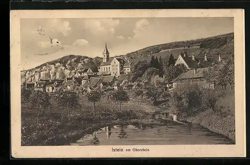 AK Istein, Ortsansicht mit Kirche