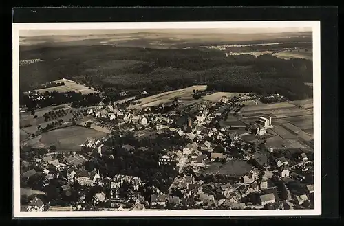 AK Schömberg b. Wildbad, Ortsansicht aus der Vogelschau